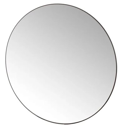 Miroir mural rond en métal noir 49x49x4cm WADIGA