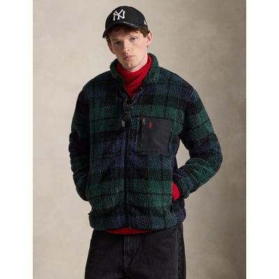 Fleece trui, opstaande kraag, vintage POLO RALPH LAUREN