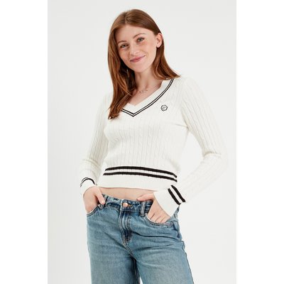Pull manches longues torsades CACHE CACHE