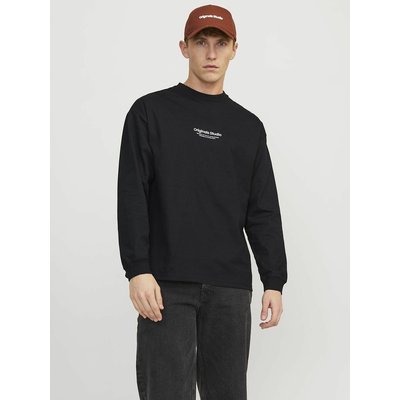 Cotton Relaxed Fit T-Shirt with Long Sleeves JACK & JONES