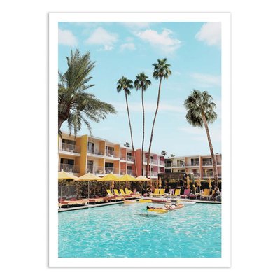 Affiche d’art et cadre noir 30 x 40 cm - Palm Springs hotel - Gal Design WALL EDITIONS