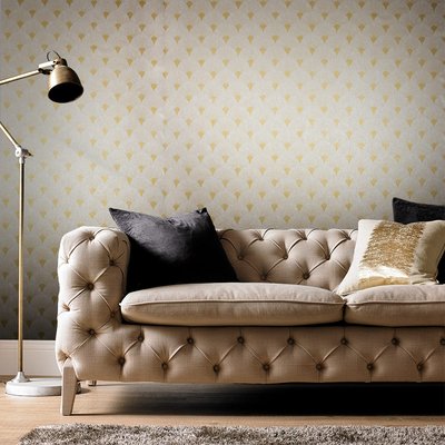 Papier peint Fan Gold/Pearl GRAHAM ET BROWN