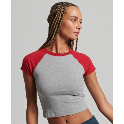 T-shirt de baseball court en coton biologique SUPERDRY