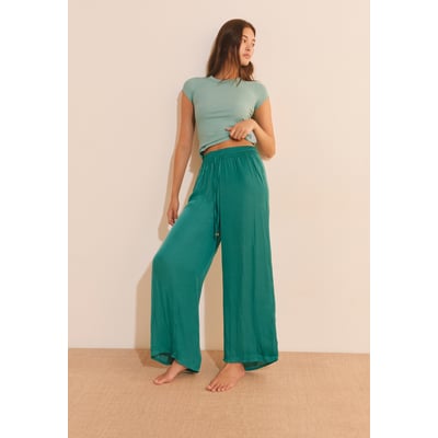 Pantalon de pyjama satiné coupe large CHEETA ETAM
