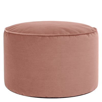 Pouf repose-pieds rond en velours mat Oeko-Tex® - MILANO ICON
