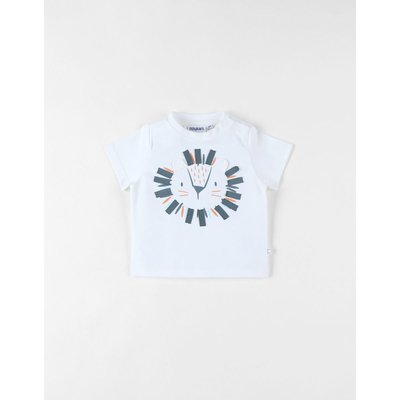 T-shirt lion à courtes manches, écru/bleu NOUKIE'S
