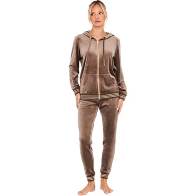 Pyjama pantalon veste zippée à capuche Velvet Glow SELMARK
