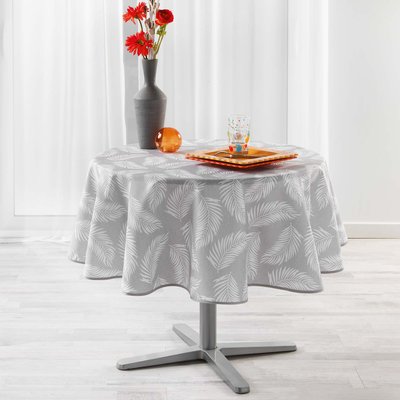 Nappe polyester Lifette tropicale grise DOUCEUR D'INTÉRIEUR