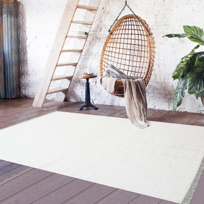 Tapis kilim fait main en laine motif uni BAYA IBAY UN AMOUR DE TAPIS