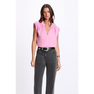 Blouse manches courtes satin MORGAN