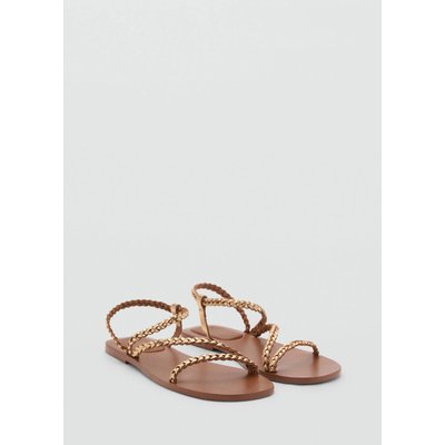 Sandales tressées cuir MANGO TEEN