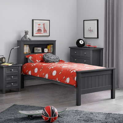 Savannah Shaker Single Bed with Bookcase Headboard SO'HOME