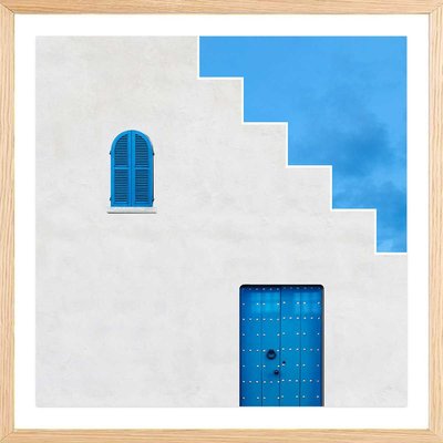 Poster bleu grec HEXOA
