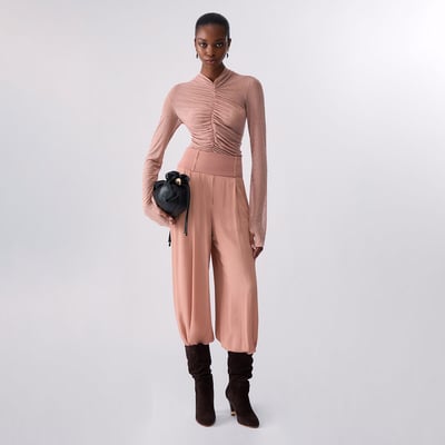 T-shirt en tulle à strass intégraux LIU JO
