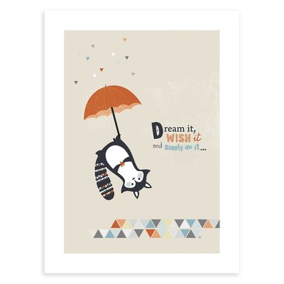 Affiche raton laveur MAKI & KITSUNE LILIPINSO