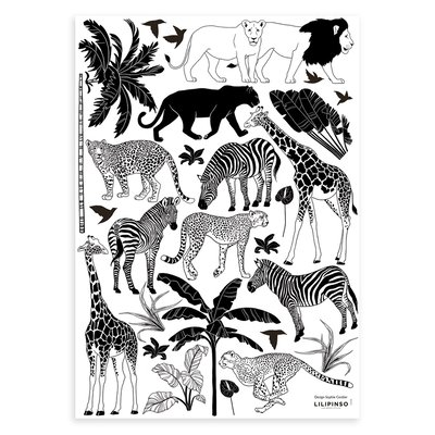 Stickers muraux animaux sauvages BLACK MAJIK LILIPINSO