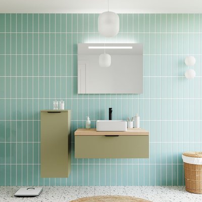 Ensemble vasque posée 1 tiroir + miroir - SOHO HOMIFAB