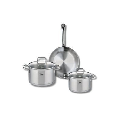 Batterie 1 poêle 24cm + 2 faitouts 16/20cm PROFI CITRIN ELO