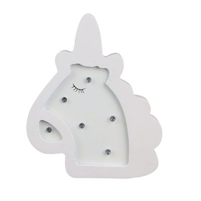 Lampe en bois enfant Licorne - H. 13 cm THE HOME DECO FACTORY