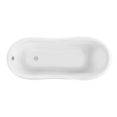 Baignoire îlot pattes de lion KARA 175x71 blanc - pieds chromes KARA ALLIBERT