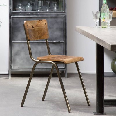 Chaise d'écolier en bois de manguier (lot de 2) MARCUS MADE IN MEUBLES 