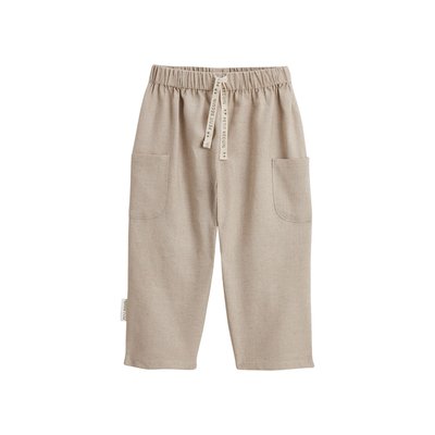 Pantalon bébé en lin mélangé MOKA PETIT BEGUIN