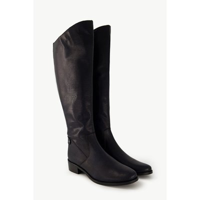 Bottes en cuir tige XL et impression python ULLA POPKEN