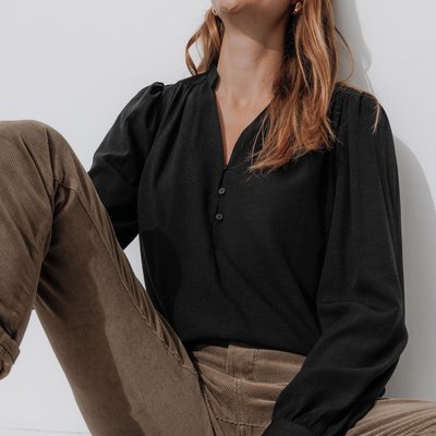 Blouse crinkle unie PROMOD