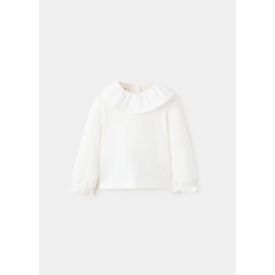 T-shirt en coton col claudine MANGO BABY