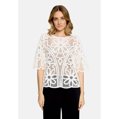 Pull-over en maille ajourée à encolure bateau BETTY BARCLAY