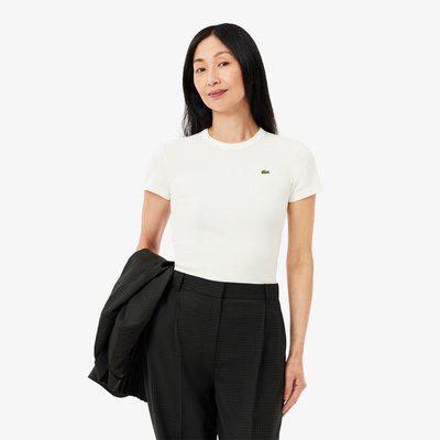 T-shirt slim fit coton côtelé LACOSTE