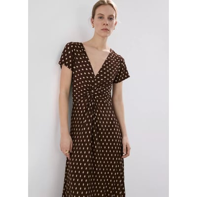 Robe de grossesse texturée à pois MANGO