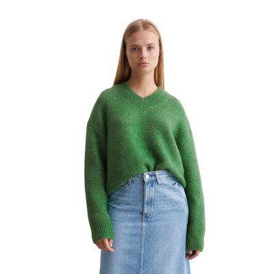 Pull à col en V loose en mélange moelleux de laine vierge et de mohair MARC O’POLO DENIM
