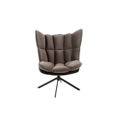 Fauteuil de relaxation pied métal noir et tissu et simili - FENIX HELLIN, DEPUIS 1862