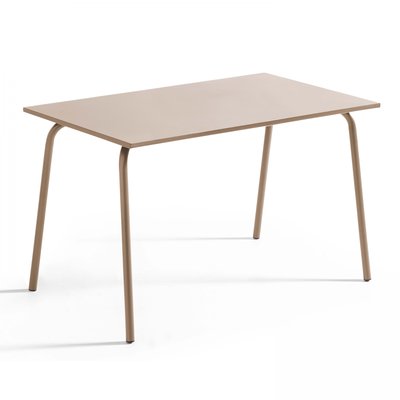 Table de jardin rectangle en métal, PALAVAS OVIALA