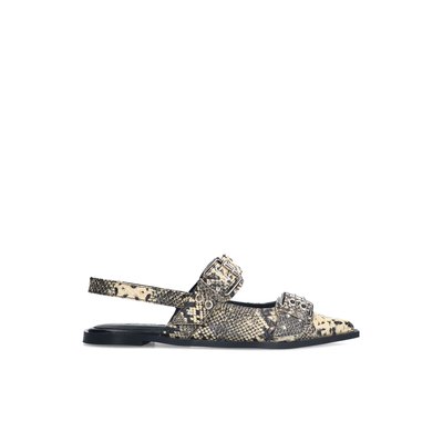 Slingbacks imprimé serpent avec boucles SACHA