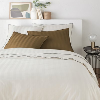 Housse de couette satin de coton lavé, Victor rayé LA REDOUTE INTERIEURS