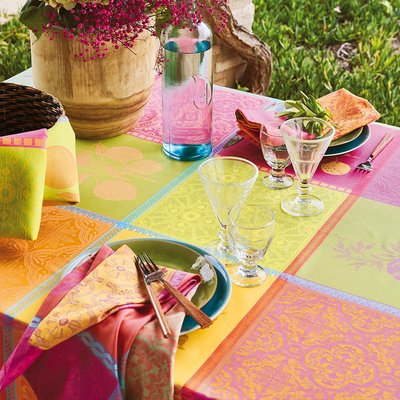 Nappe pur coton enduit MILLE TUTTI FRUTTI GARNIER THIEBAUT