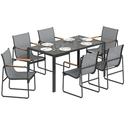 Ensemble de salon de jardin Acier Galvanisé OUTSUNNY
