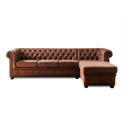 Canapé d'Angle droit en Microfibre 4 places - WINSTON LISA DESIGN