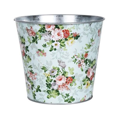 Cache-pot zinc Imprimé Roses ESSCHERT DESIGN