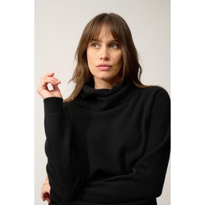 Pull Col Roulé Noir Donatella JUST CASHMERE