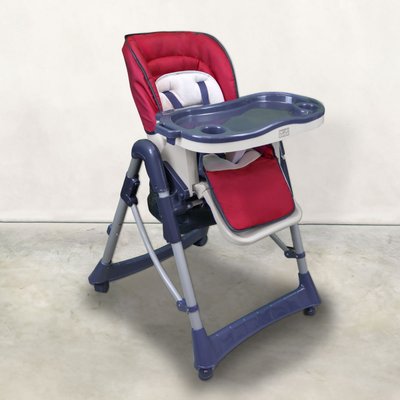 Chaise haute bébé pliable réglable hauteur, dossier et tablette - Ptit MONSIEUR BEBE