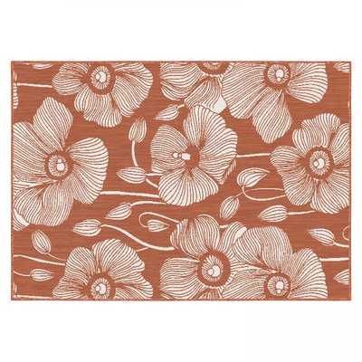 Tapis d'extérieur en polypropylène teinté dans la masse, POPPY OVIALA
