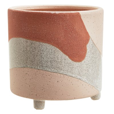 15.5cm Large Abstract Print Planter - Terracotta SO'HOME
