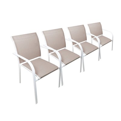 Fauteuil de jardin aluminium (lot de 4) AMARA SWEEEK