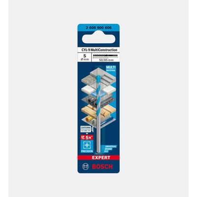 Foret Multi Construction Cyl-9 - Ø5 X 50/85 Mm BOSCH