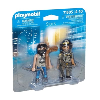 City Action Duo Policier et bandit PLAYMOBIL