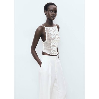 Top en crochet dos nu MANGO