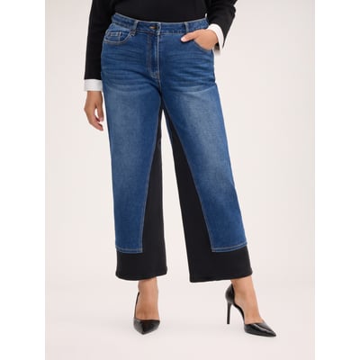 Jean Cropped avec détail bicolore FIORELLA RUBINO
